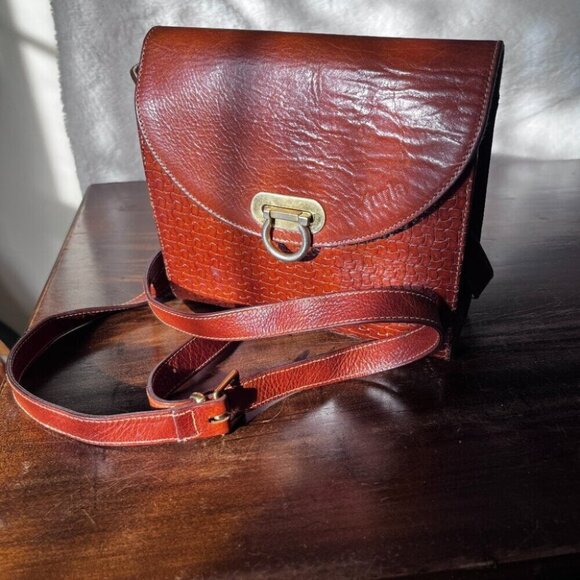 Vintage Furla Leather Crossbody Brown - Picture 1 of 6